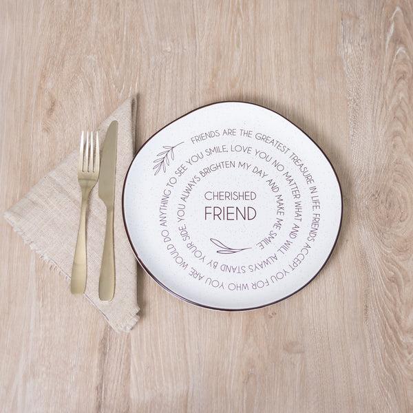 Pavilion Gift Company Cherished Friend 10.5" Ceramic Plate