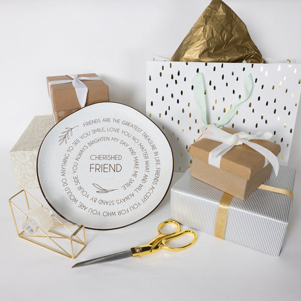 Pavilion Gift Company Cherished Friend 10.5" Ceramic Plate