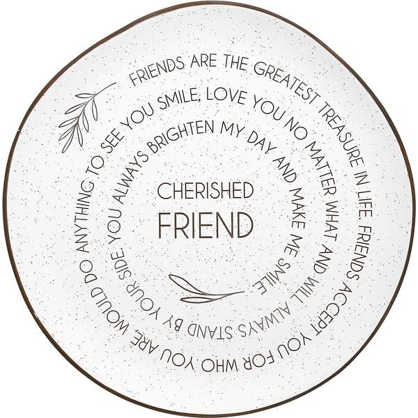 pavilion gift company Cherished Friend 10.5" Ceramic Plate