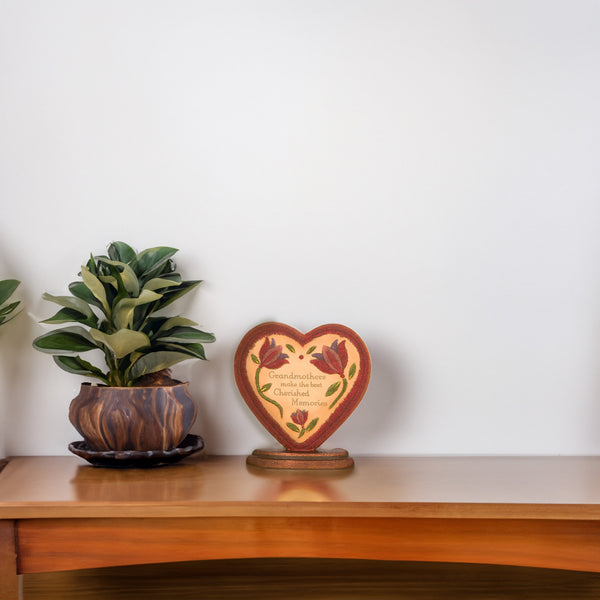 Pavilion Gift Company Cherished Memories 4.5" X 4.5" Heart Plaque
