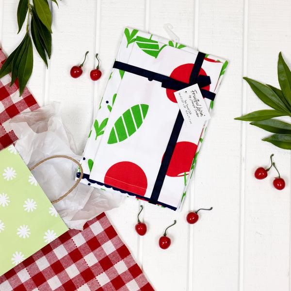 Pavilion Gift Company Cherries Tea Towel Gift Set (2 - 20" X 28")