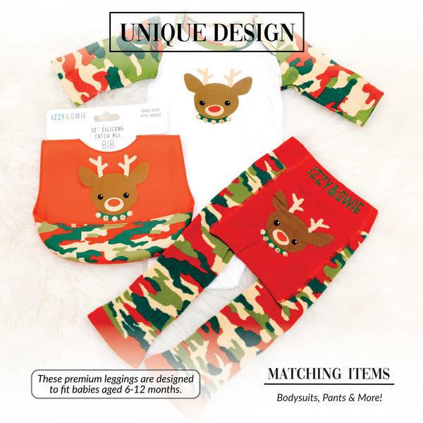 Pavilion Gift Company Christmas Camo Reindeer 6-12 Months Leggings