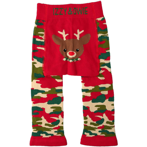pavilion gift company Christmas Camo Reindeer 6-12 Months Leggings