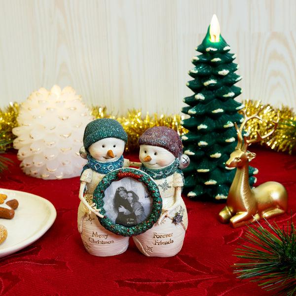 Pavilion Gift Company Christmas Friends 4.5" Snowmen Holding A Frame
