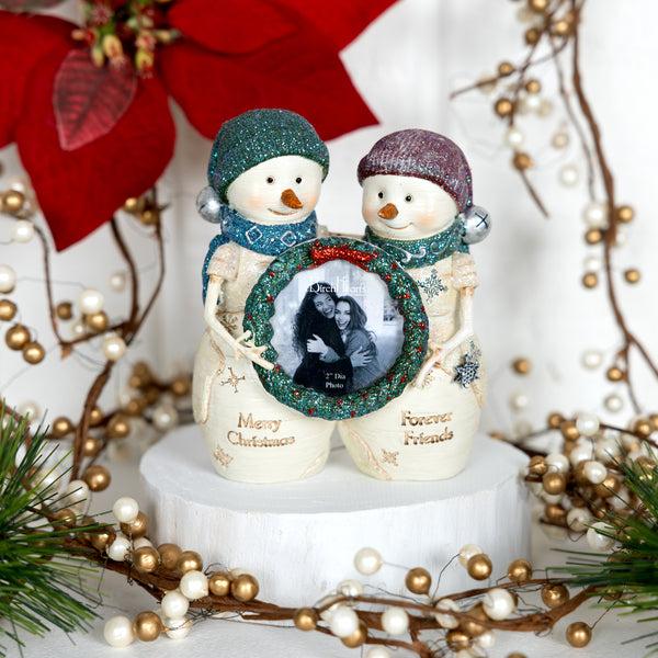 Pavilion Gift Company Christmas Friends 4.5" Snowmen Holding A Frame