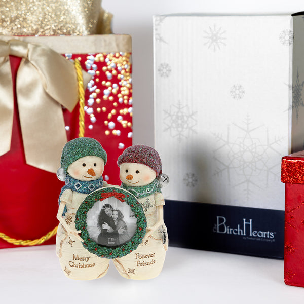 Pavilion Gift Company Christmas Friends 4.5" Snowmen Holding A Frame