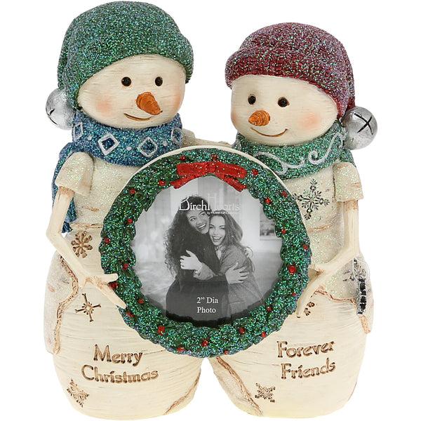 pavilion gift company Christmas Friends 4.5" Snowmen Holding a Frame