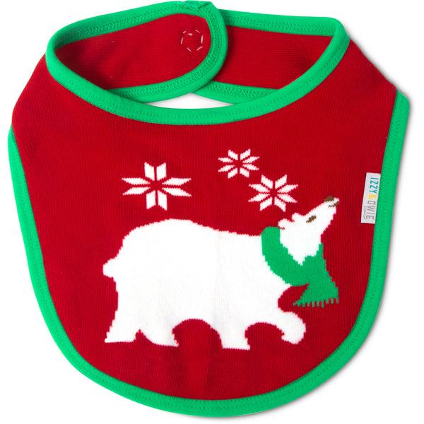 pavilion gift company Christmas Polar Bear Baby Bib