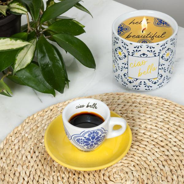 Pavilion Gift Company Ciao Bella 2.5 Oz Espresso Cup And Saucer
