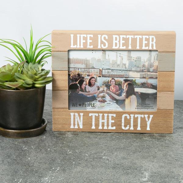 Pavilion Gift Company City People 9" X 7.25" Frame (Holds 5" X 7" Photo)