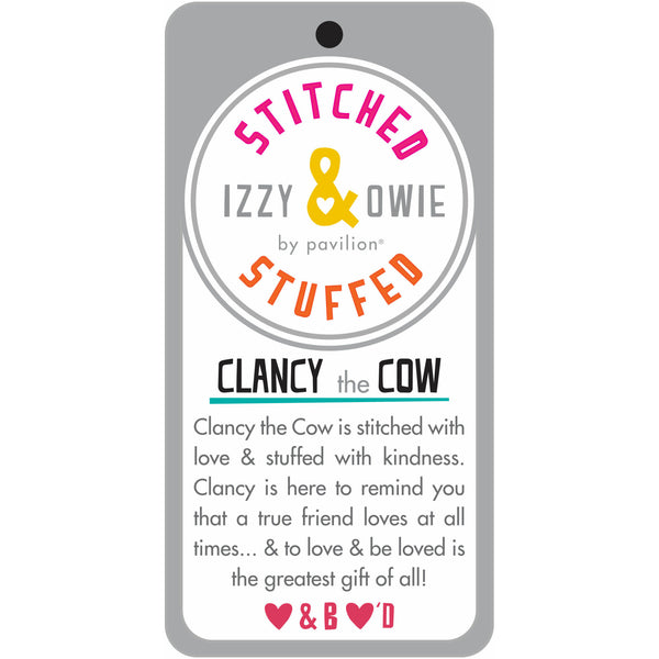 Pavilion Gift Company Clancy The Cow 10" Cow Stuffed Animal/Door Stopper