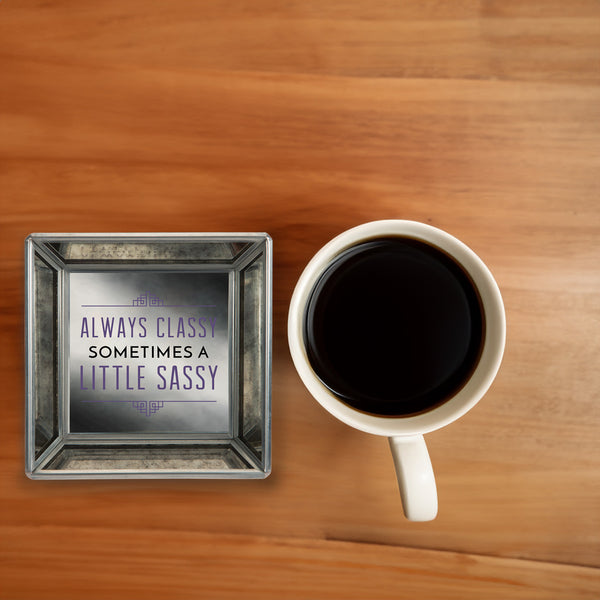 Pavilion Gift Company Classy And Sassy 4" Mirrored Tray