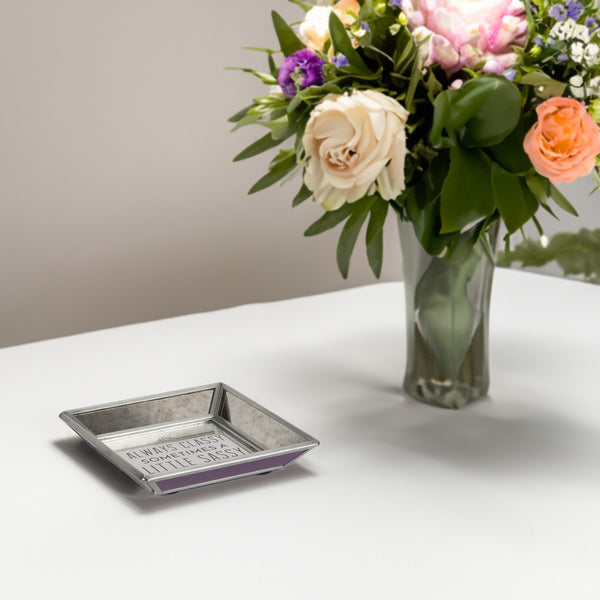Pavilion Gift Company Classy And Sassy 4" Mirrored Tray