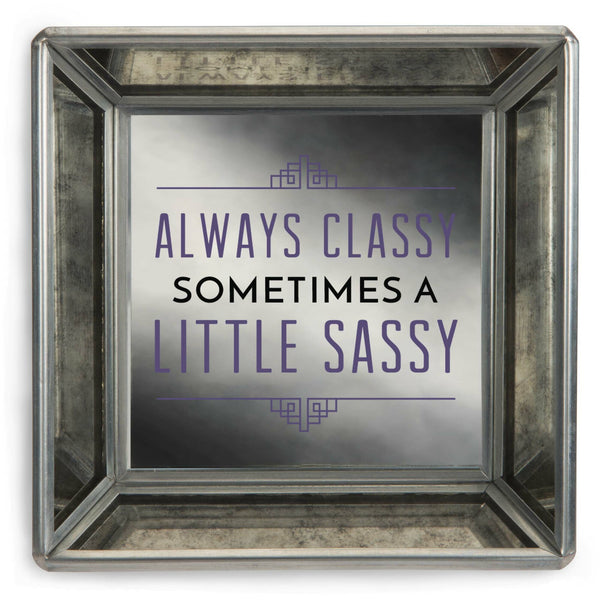 pavilion gift company Classy and Sassy 4" Mirrored Tray