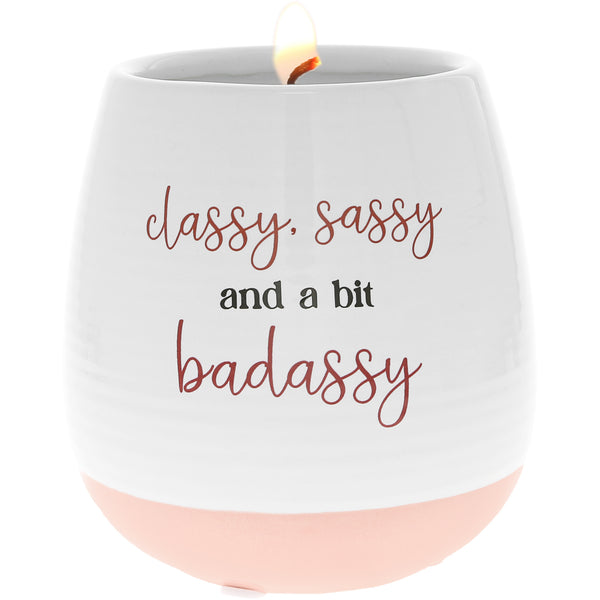 pavilion gift company Classy Sassy Badassy 14 oz - 100% Soy Wax Reveal Candle Scent: Tranquility