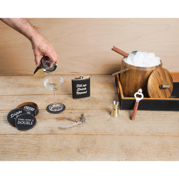 Pavilion Gift Company Cold One PU Leather & Stainless Steel Ice Scoop