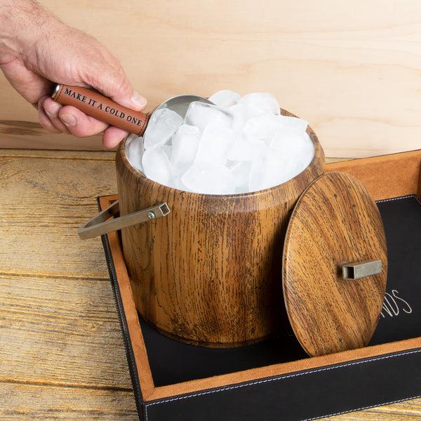 Pavilion Gift Company Cold One PU Leather & Stainless Steel Ice Scoop