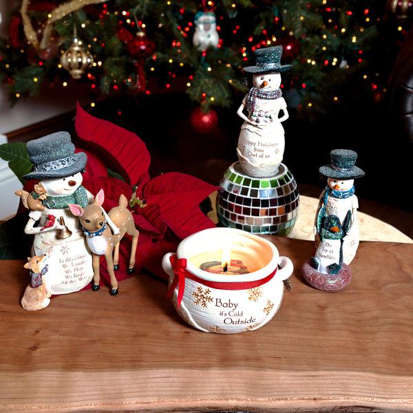 Pavilion Gift Company Cold Outside 9 Oz - 100% Soy Wax Reveal Candle Scent: Winter Snow