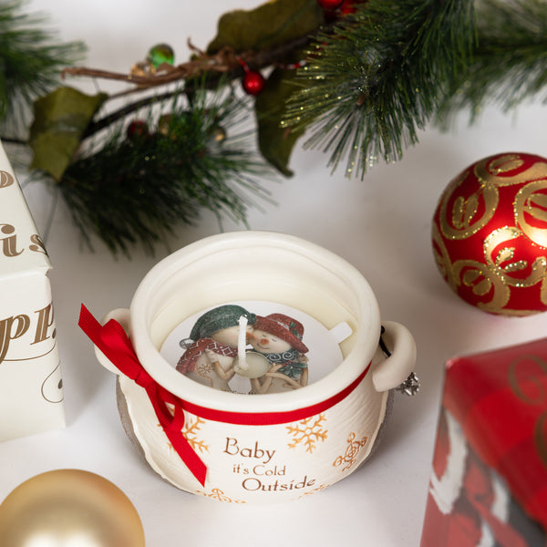 Pavilion Gift Company Cold Outside 9 Oz - 100% Soy Wax Reveal Candle Scent: Winter Snow