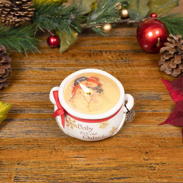 Pavilion Gift Company Cold Outside 9 Oz - 100% Soy Wax Reveal Candle Scent: Winter Snow