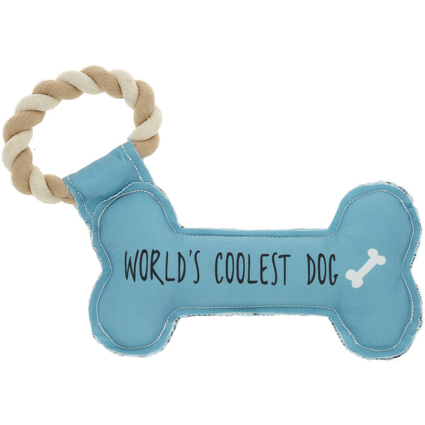 pavilion gift company Coolest Dog Canvas Dog Toy on a Rope