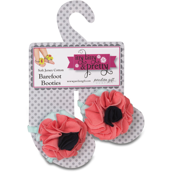 Pavilion Gift Company Coral Sky Barefoot Booties (6-18 Months)