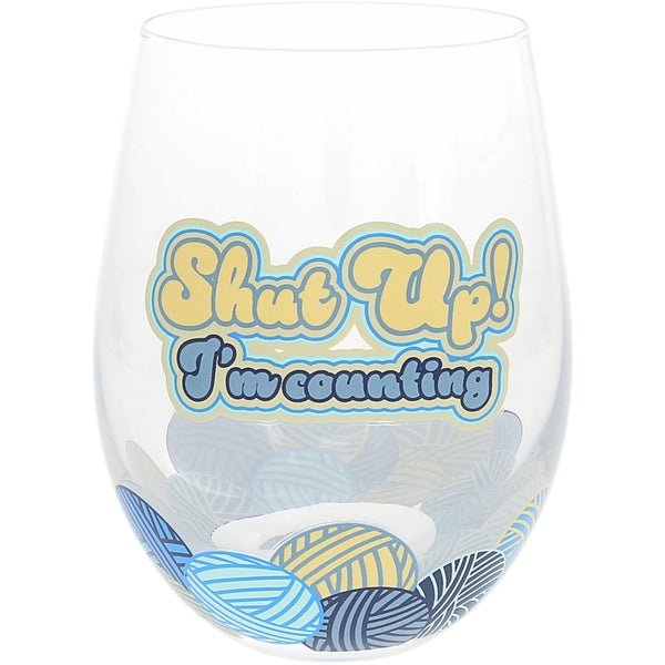 pavilion gift company Counting 18 oz Stemless Wine Glass