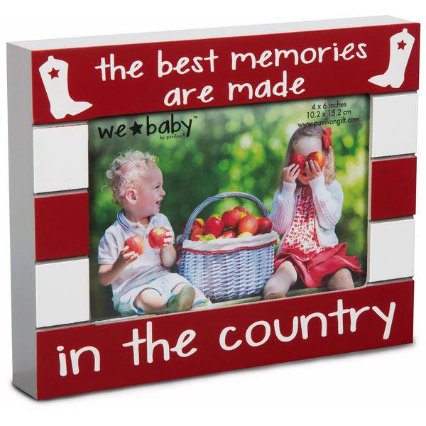 pavilion gift company Country Baby 7.5" x 6" Frame (Holds 4" x 6" Photo)