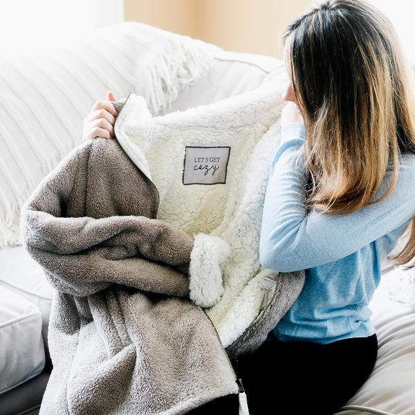 Pavilion Gift Company Cozy XXL Unisex Fleece Full Zip Sweatshirt