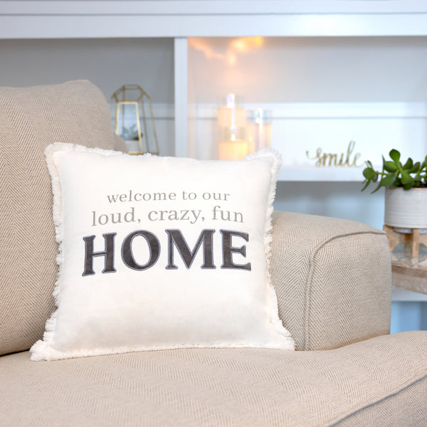 Pavilion Gift Company Crazy Fun Home 18" Throw Pillow Cover