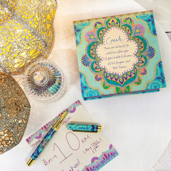 Pavilion Gift Company Create 5.25" X 5.25" X 1.75" Note Box