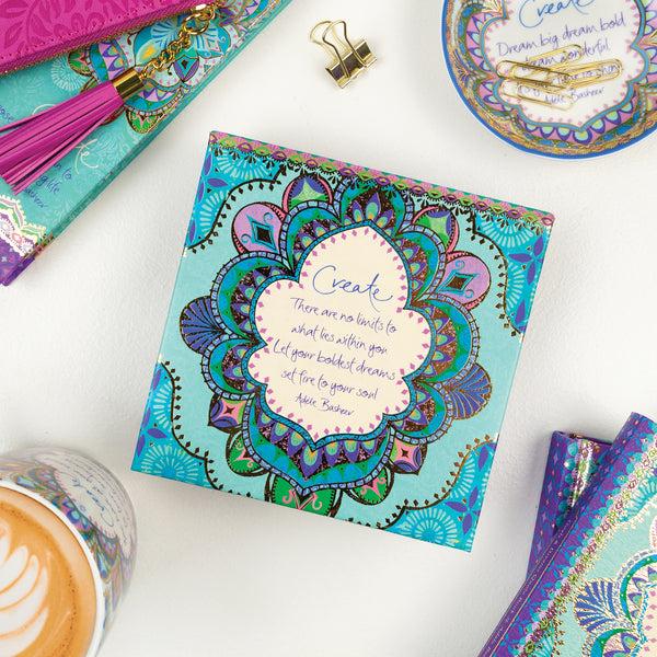 Pavilion Gift Company Create 5.25" X 5.25" X 1.75" Note Box