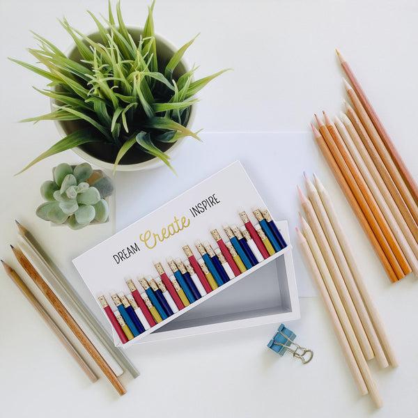 Pavilion Gift Company Create 8.75" X 4.5" MDF Teacher's Supply Box