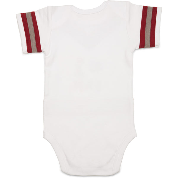 Pavilion Gift Company Crimson & Gray 0-6 Months Infant Onesie