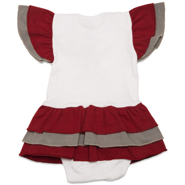 Pavilion Gift Company Crimson & Gray #1 Fan Onesie Dress 0-6 Months
