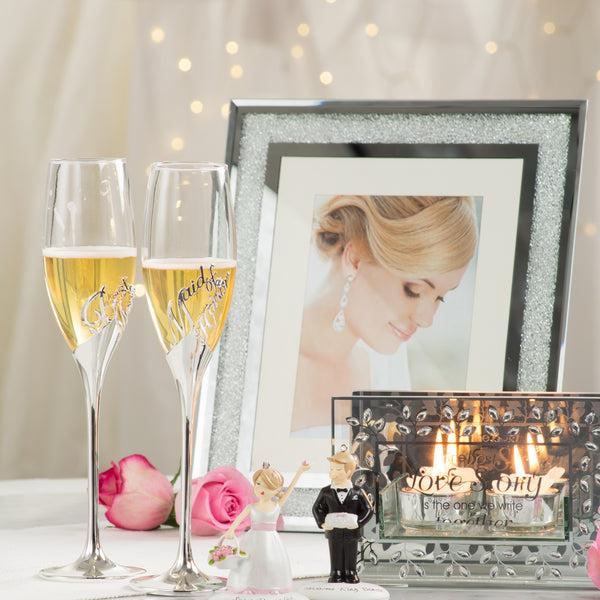 Pavilion Gift Company Crystal 10.25" X 12.25" Frame (Holds 5" X 7" Photo)