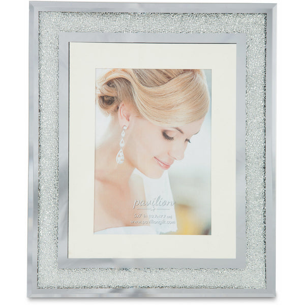 pavilion gift company Crystal 10.25" x 12.25" Frame (Holds 5" x 7" Photo)