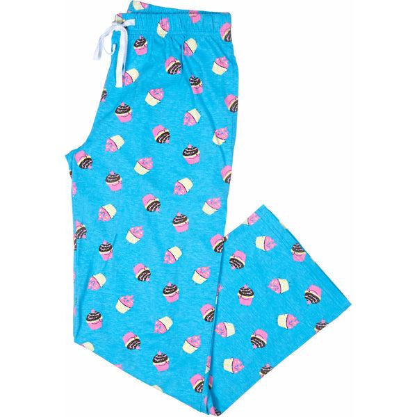 Pavilion Gift Company Cupcakes M Light Blue Unisex Lounge Pants