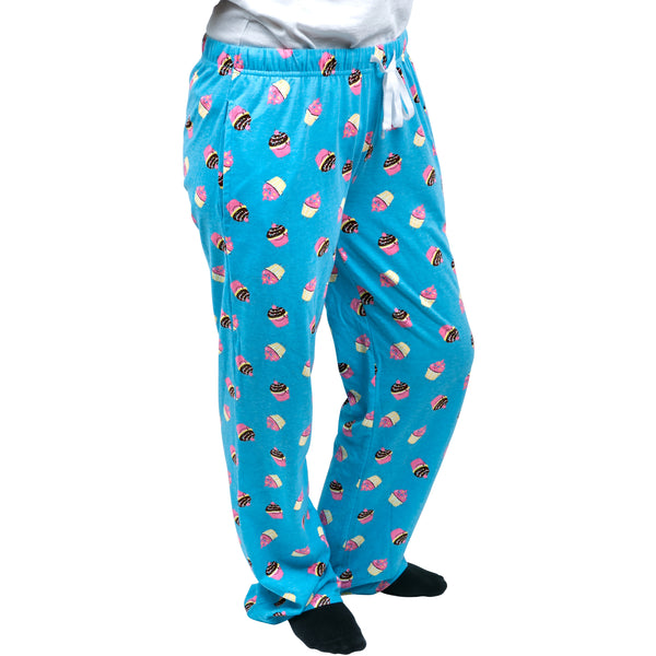 pavilion gift company Cupcakes M Light Blue Unisex Lounge Pants