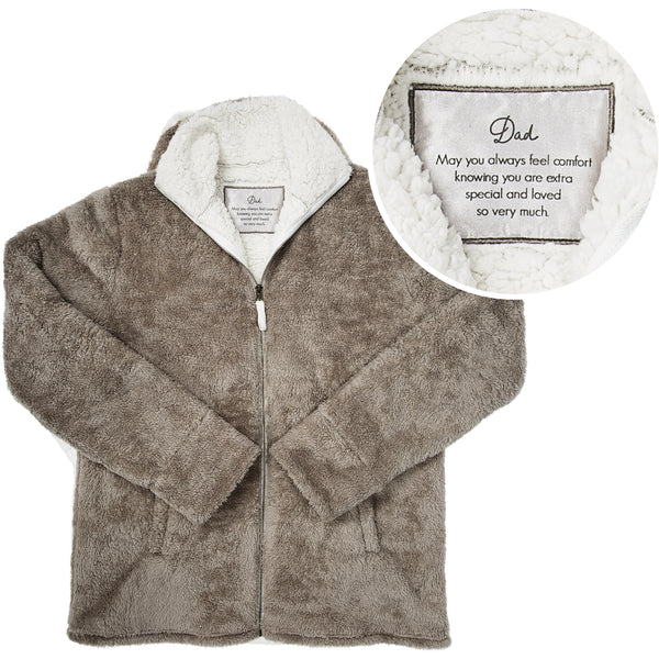 pavilion gift company Dad L/XL Men's Fleece Full Zip Sweatshirt