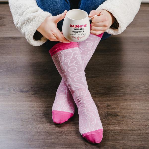 Pavilion Gift Company Daughter 15.5 Oz Mug And Sock Set