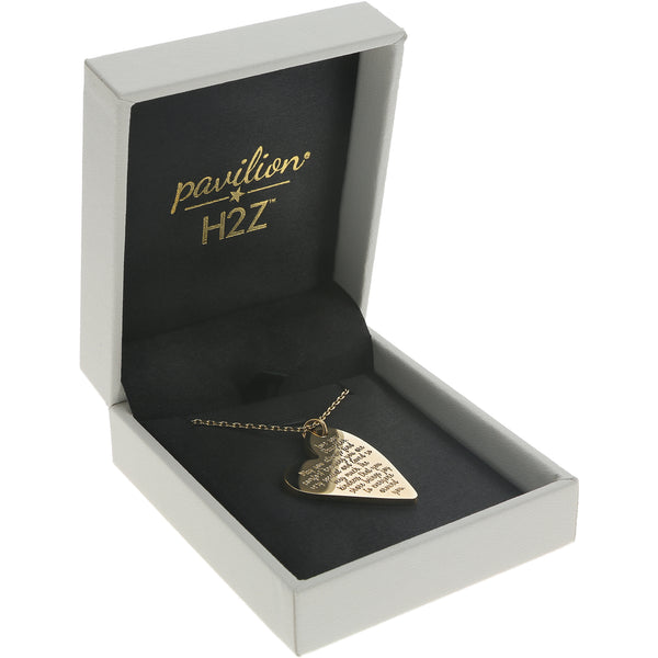 pavilion gift company Daughter 18.5" Gold Plated Engraved Necklace