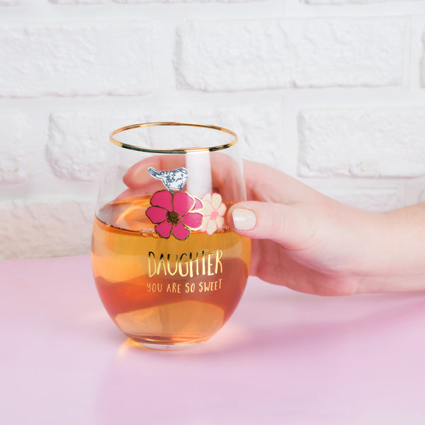 Pavilion Gift Company Daughter 18 Oz Stemless Wine Glass