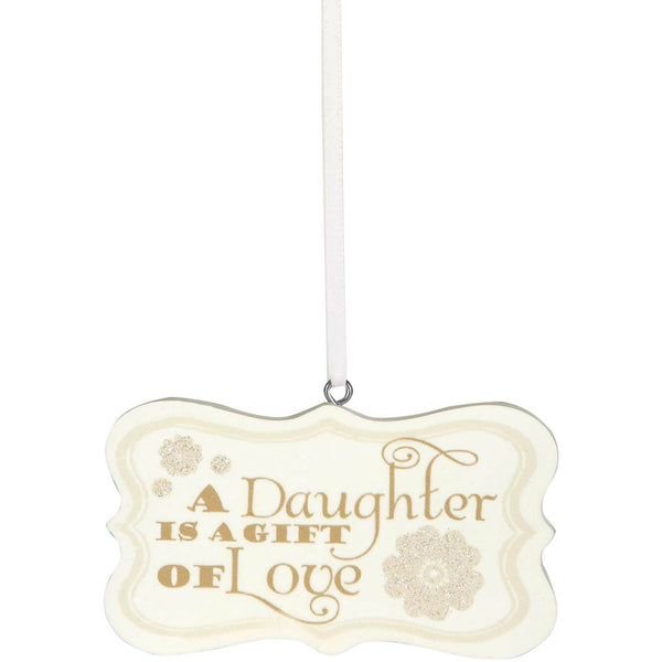 pavilion gift company Daughter 3" x 1.75" Hanging Plaque