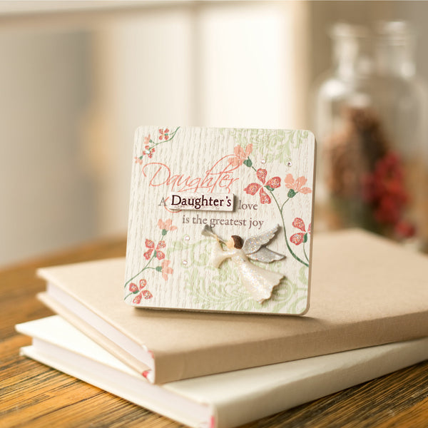 Pavilion Gift Company Daughter 3" X 3" Self-Standing Plaque