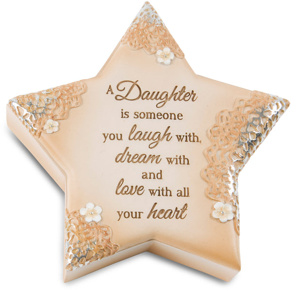 pavilion gift company Daughter 4" x 3.75" Star Keepsake Box