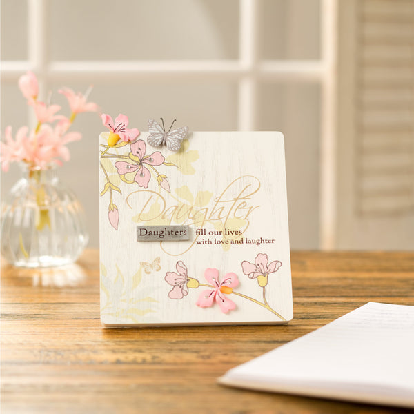 Pavilion Gift Company Daughter 5" X 4.75" Self-Standing Plaque