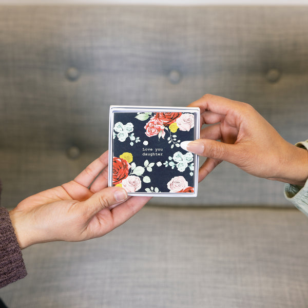 Pavilion Gift Company Daughter 5mm Sterling Silver Cubic Zirconia Stud Earrings