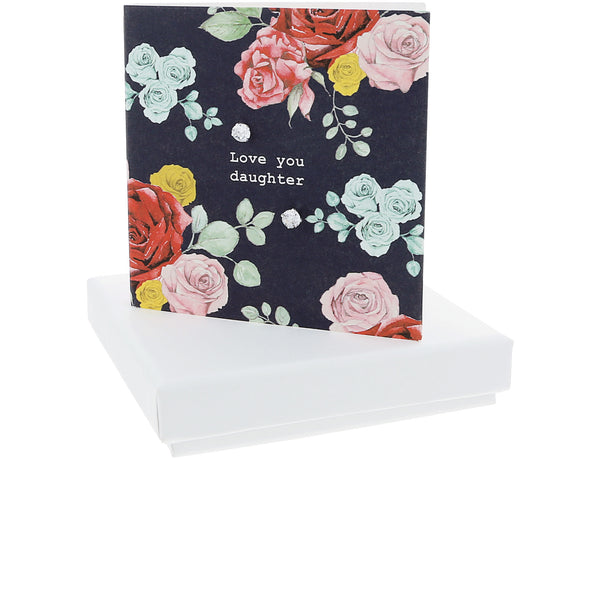 pavilion gift company Daughter 5mm Sterling Silver Cubic Zirconia Stud Earrings