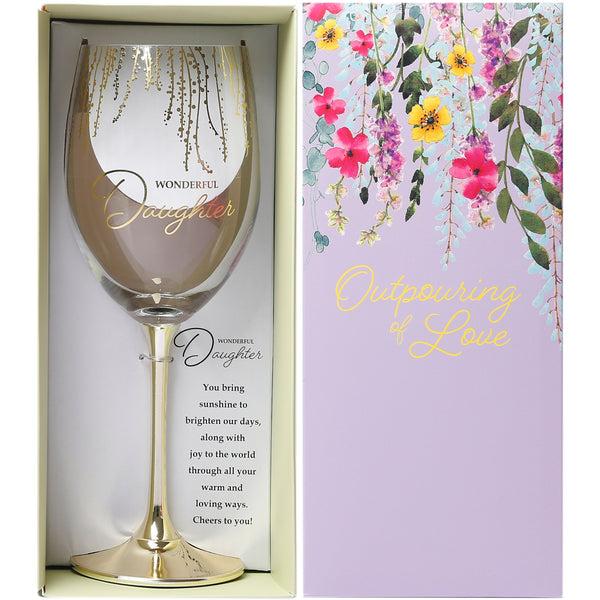 pavilion gift company Daughter Gift Boxed 19 oz Crystal Wine Glass